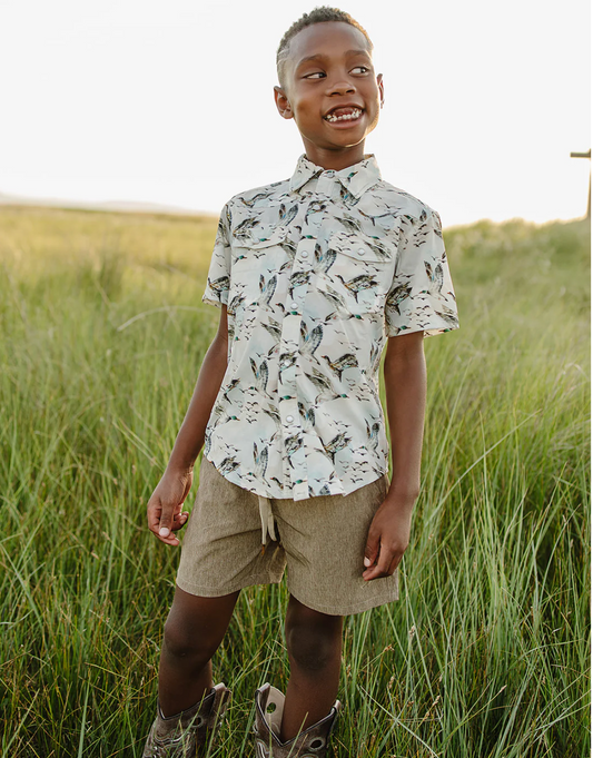 Performance Pearl Snap || Mallard Sky