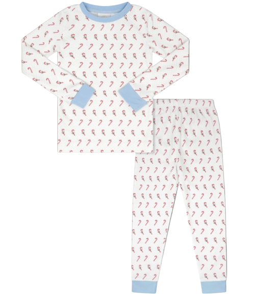 Sweet Pea Pj Set in Candy Cane Lane