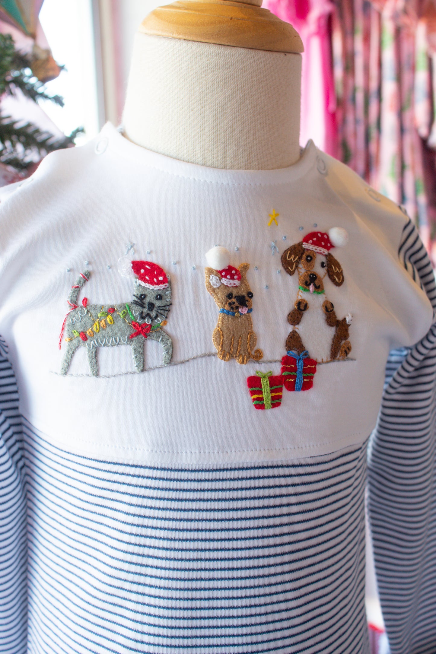 Puppies Love Christmas Romper