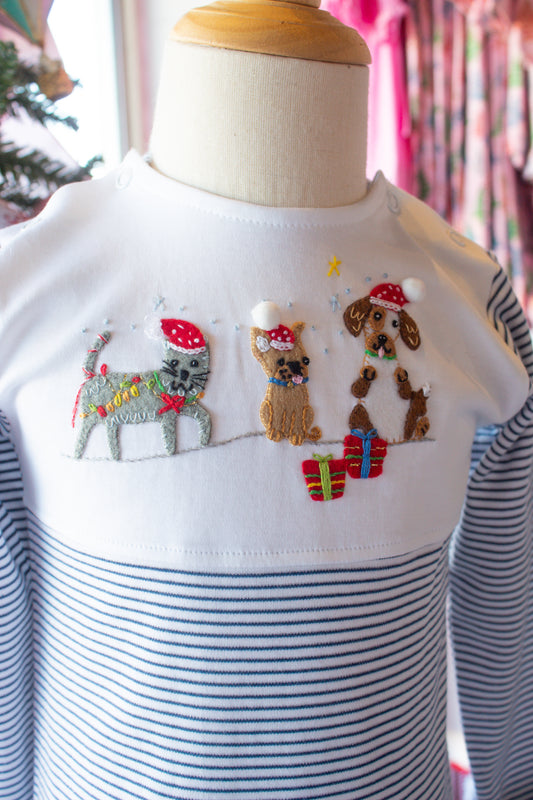 Puppies Love Christmas Romper