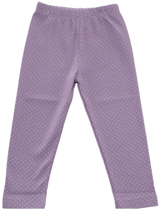 Lavender With White Poka Dots Legging