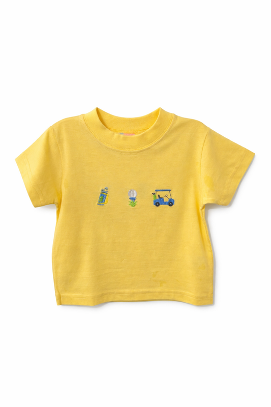 Golf Icons On Pale Yellow