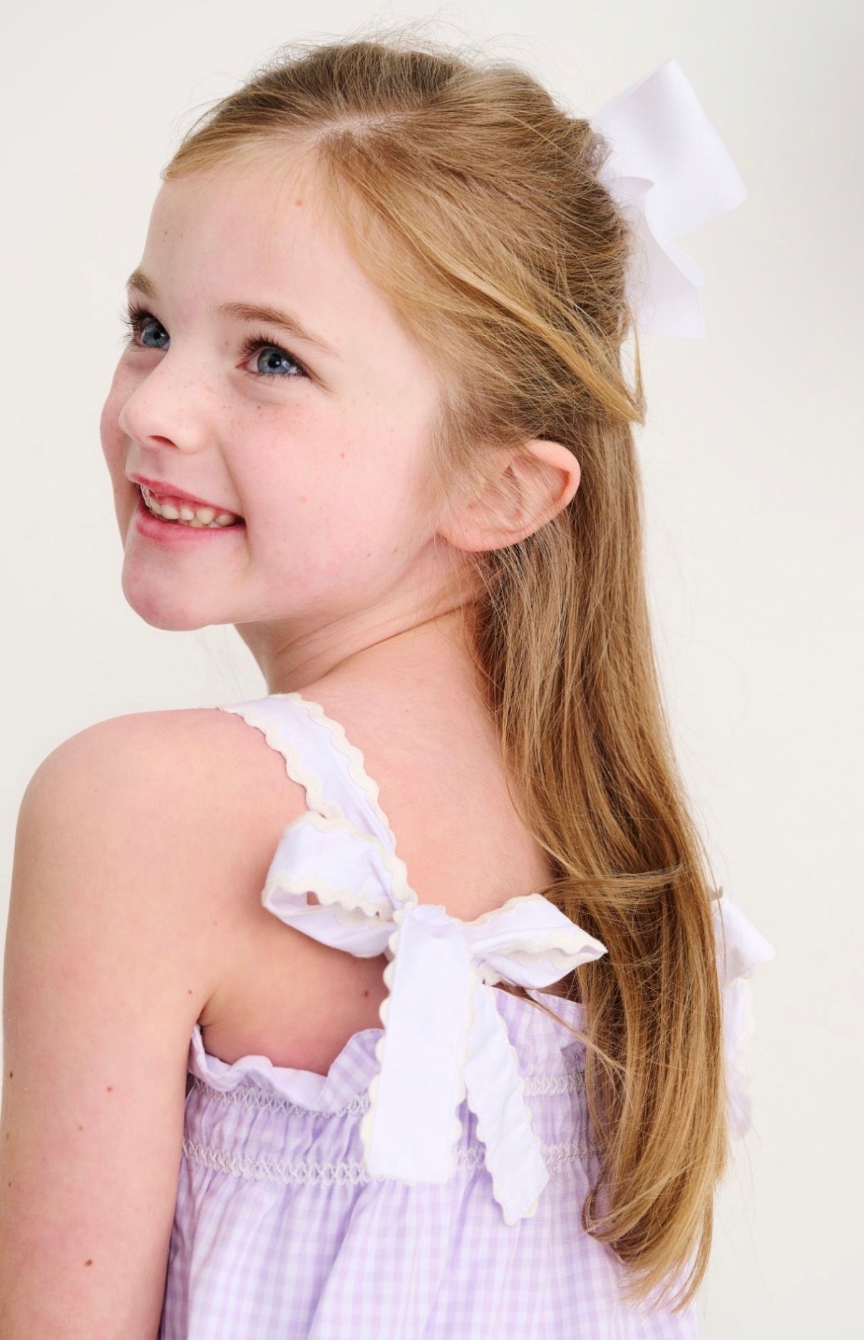 Lainey's Little Dress in Lauderdale Lavender Gingham