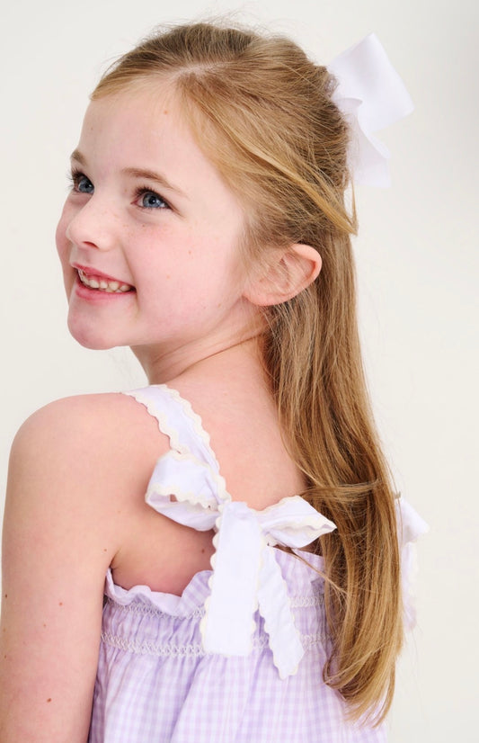 Lainey's Little Dress in Lauderdale Lavender Gingham