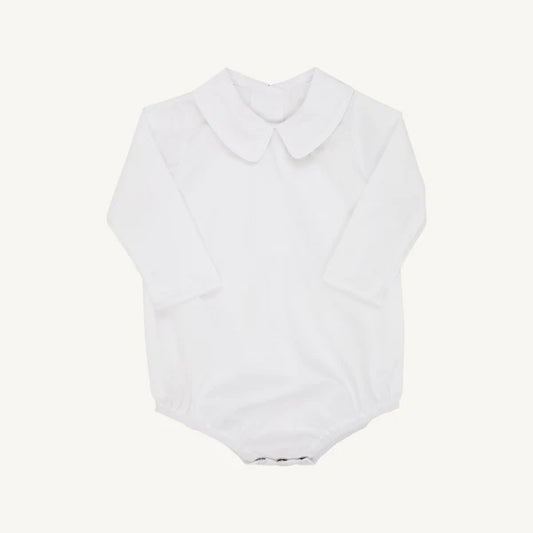 Long Sleeve Peter Pan Onesie - Woven