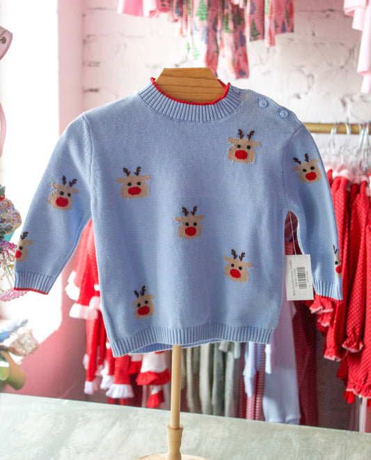 Boys Rudolph Heads Sweater