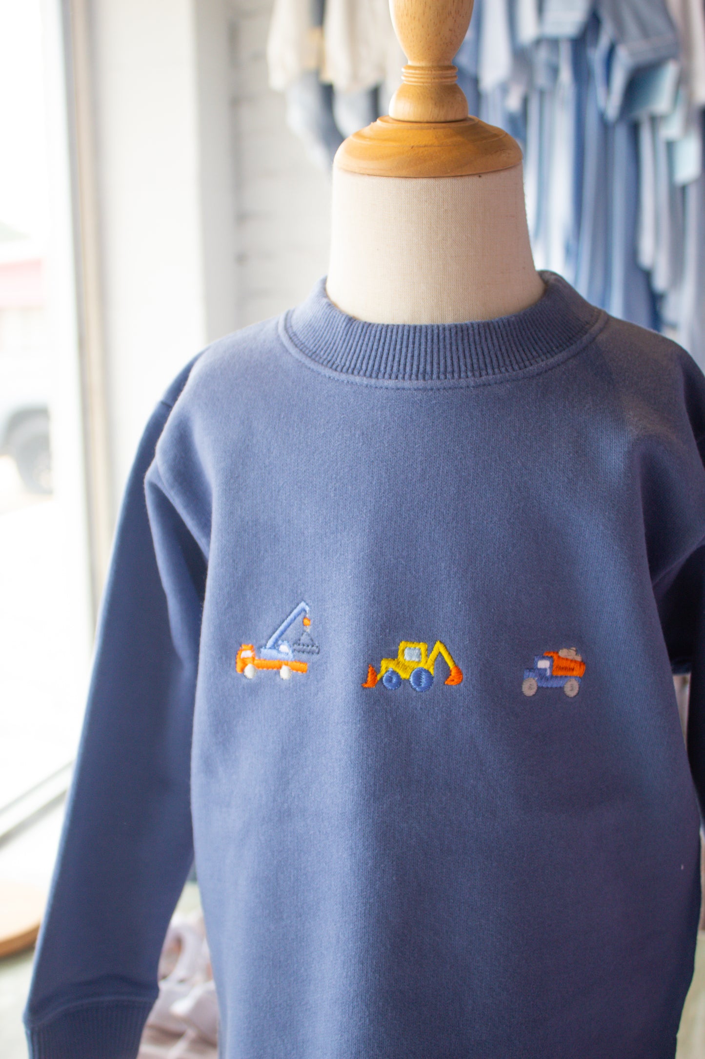 Construction Sweatshirt in Slate Blue