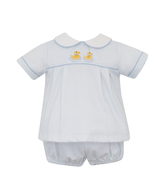 Boys Knit Stripe Duck Bloomer Set