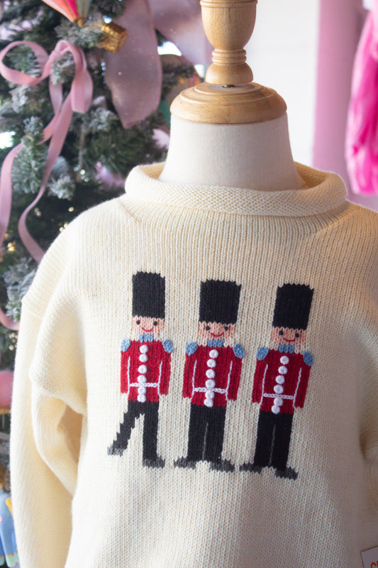 Three Toy Soldiers On Ivory Roll Neck