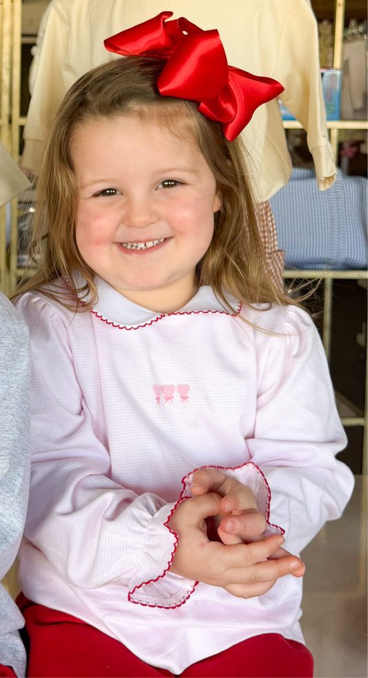 Three Heart Ruffle Blouse