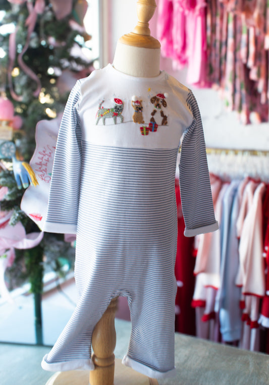 Puppies Love Christmas Romper