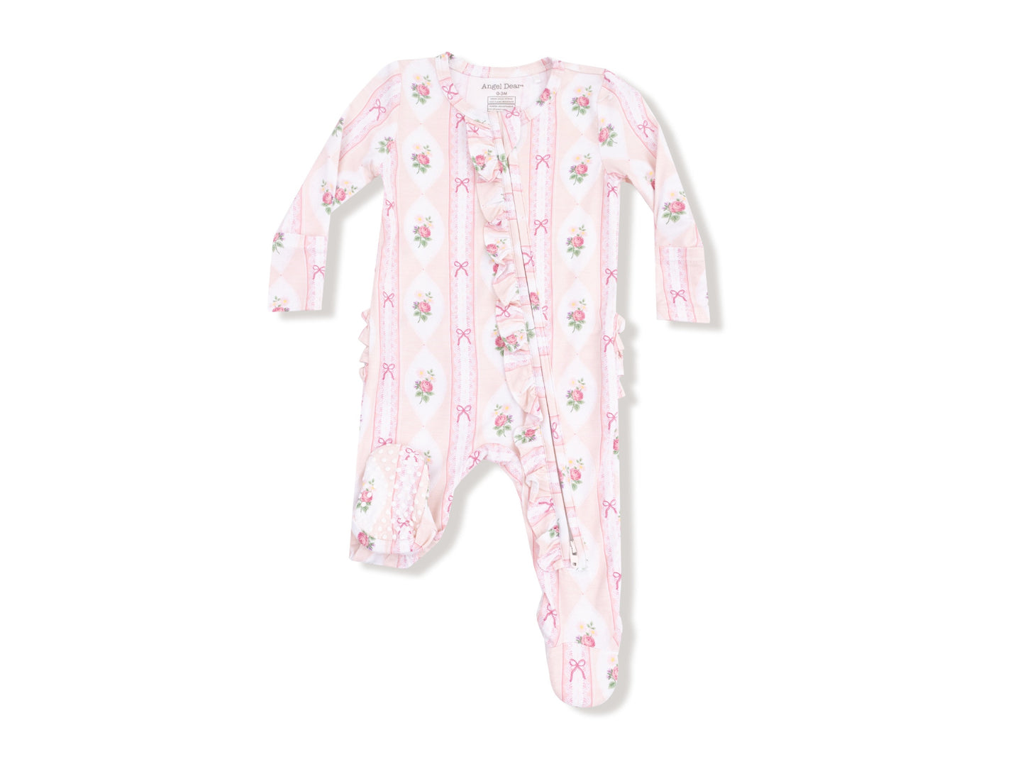 2 Way Zipper Footie - Ogee Lace Floral