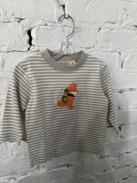 Fox with hiking gear shirt