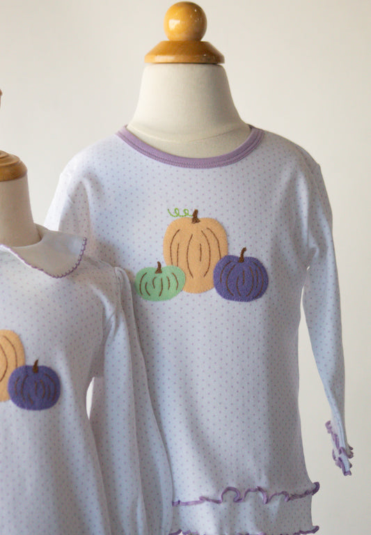 3 Pumpkin Long Sleeve Girls Shirt