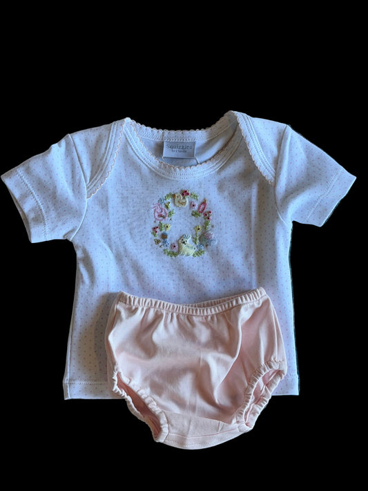 Bitty Dot Embroidered Diaper Set