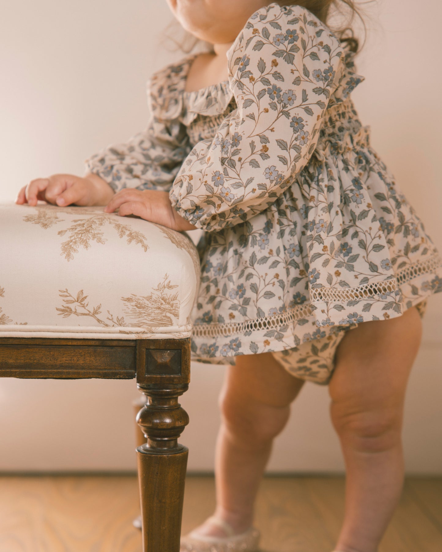 Elodie Romper Blue Garden