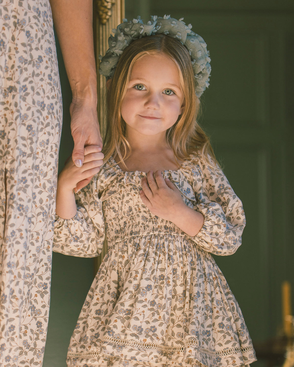 Elodie Dress Blue Garden