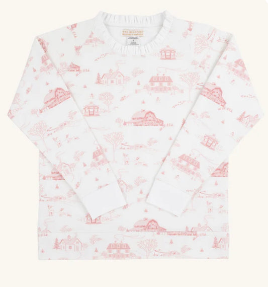 Cassidy Comfy Crewneck in York Town Toile