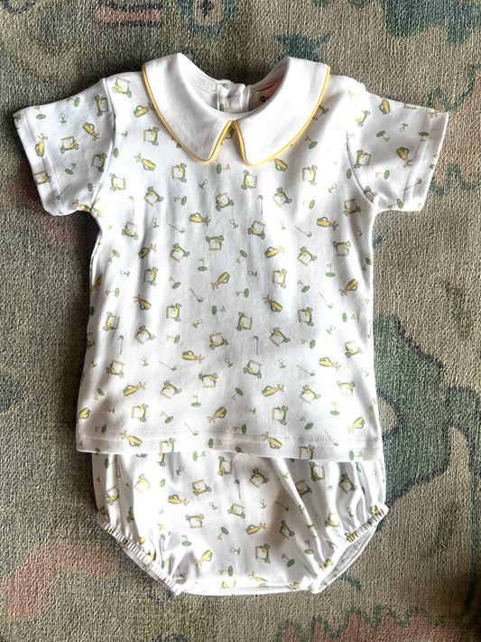 Mini Golf Print Diaper Set