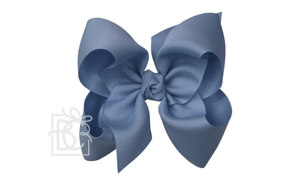 Grosgrain Bow with Knot on Med Alligator Clip 5.5" (HUGE)