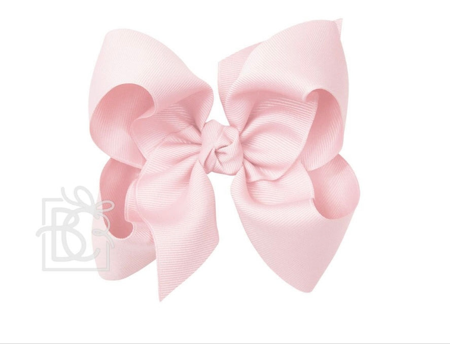 Grosgrain Bow with Knot on Med Alligator Clip 5.5" (HUGE)
