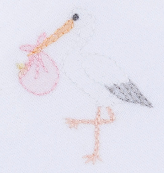 Light Pink Vintage Stork Bodysuit