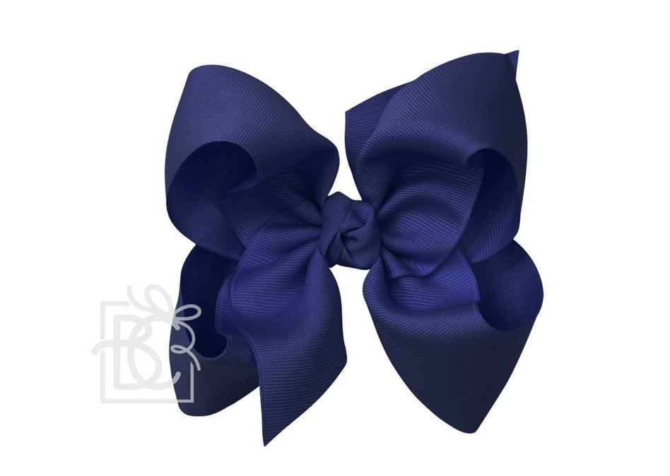 Grosgrain Bow with Knot on Med Alligator Clip 5.5" (HUGE)