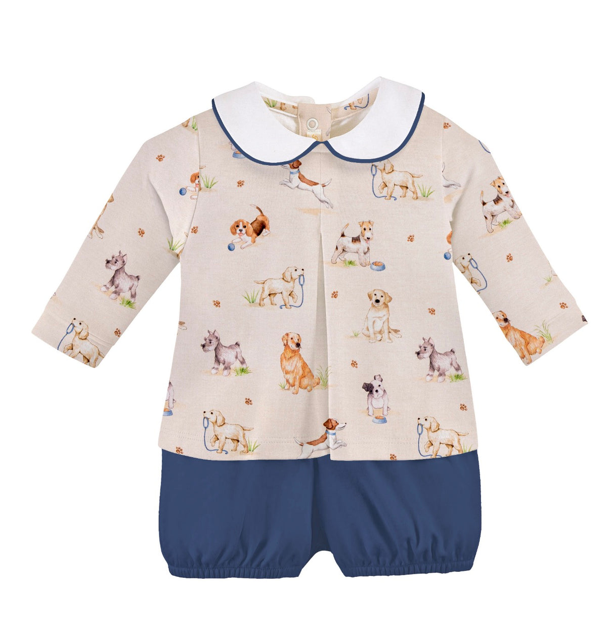 Dog Days Printed Pima Diaper Set