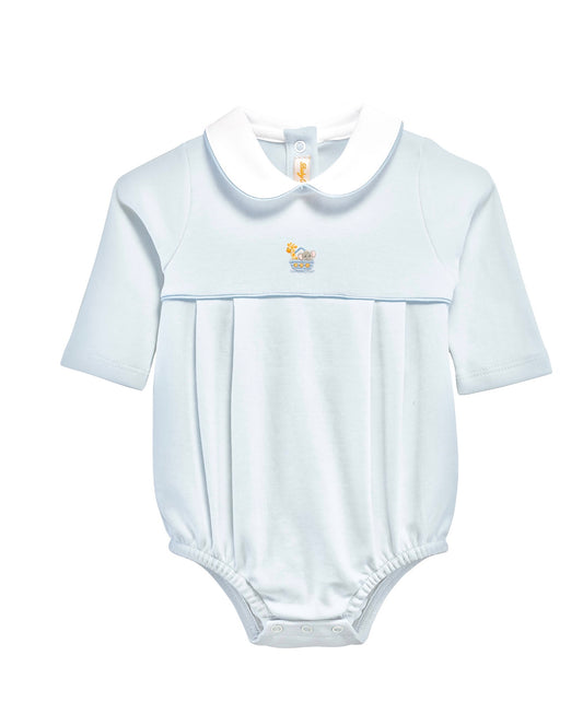 Noah Ark- Embroidered Pima Bubble in Blue