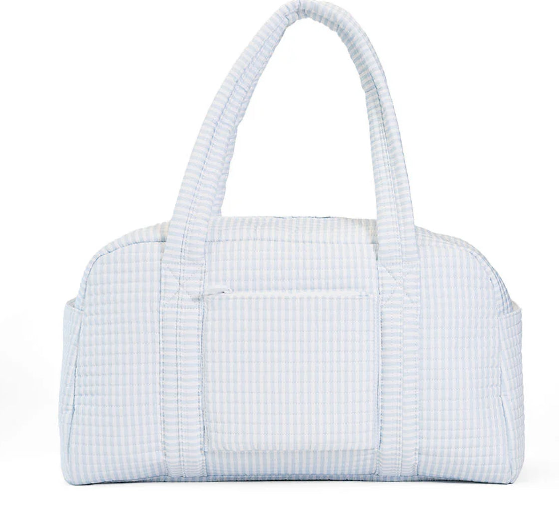 Quilted Grande Duffle- Pimlico Strip Blue
