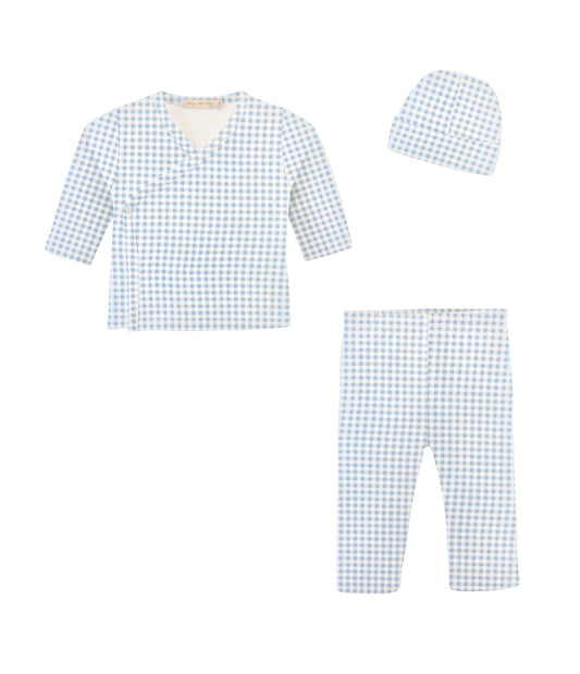 Light Blue MiniCheck Take Me Home Set with Hat