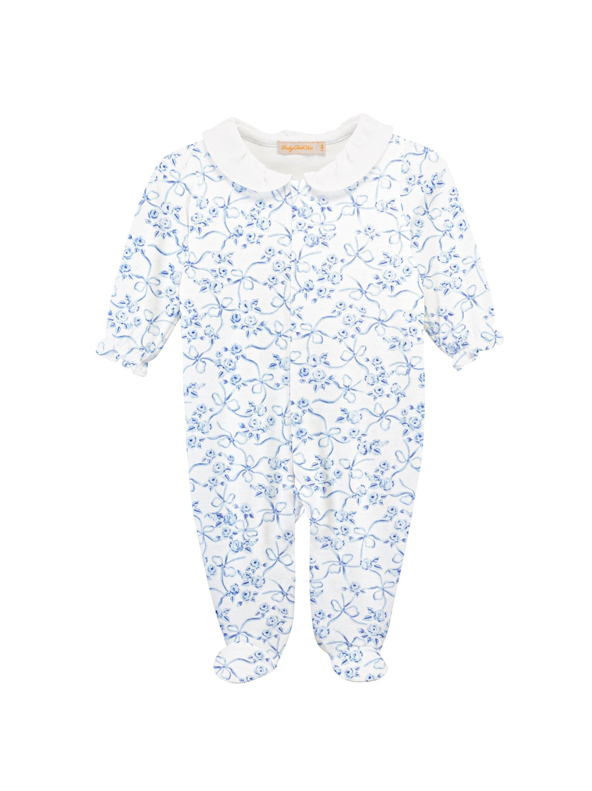 Blue Romantic Toile Footie