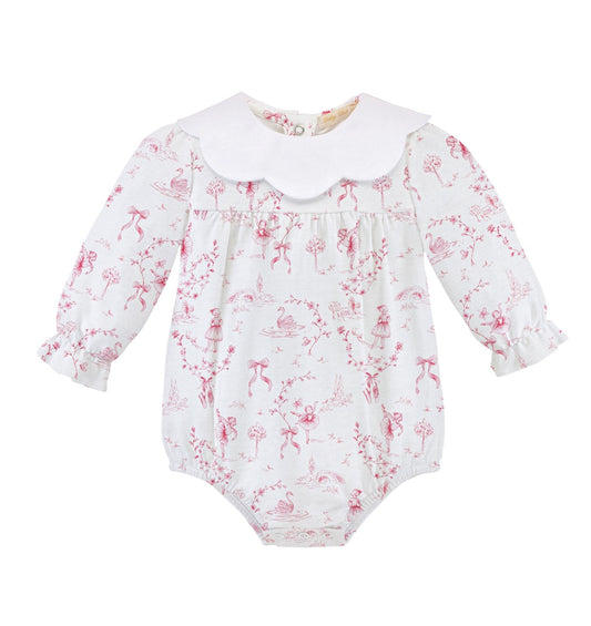 Grace in Toile Pima Bubble with Scallop Collar