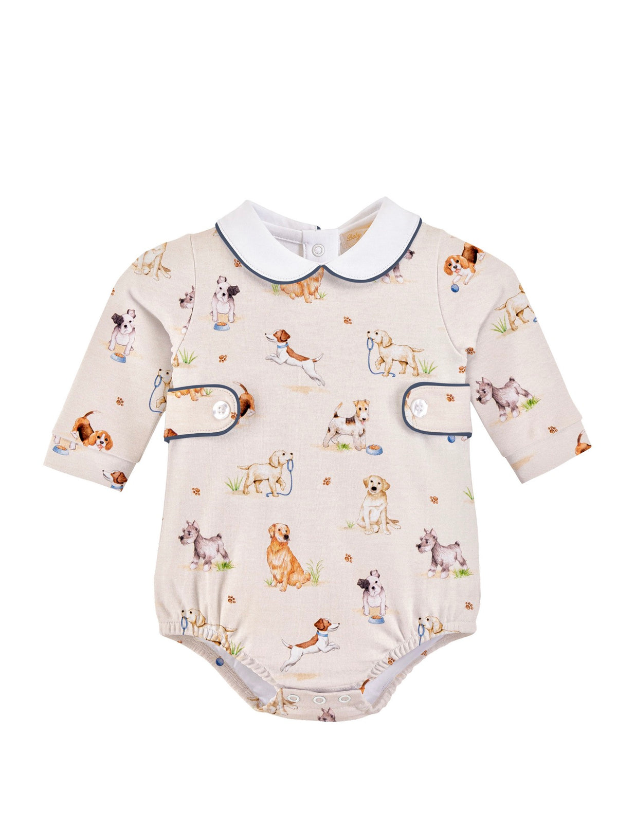 Dog Days Printed Pima Bubble with Round Collar