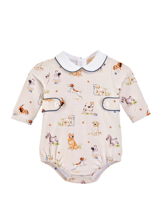 Dog Days Printed Pima Bubble with Round Collar