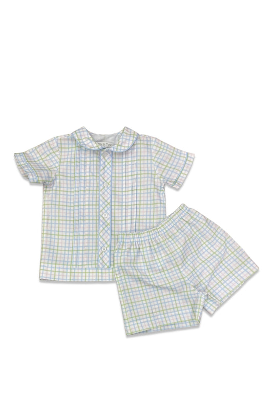 Peter Pan Short Set in Hobbs Check