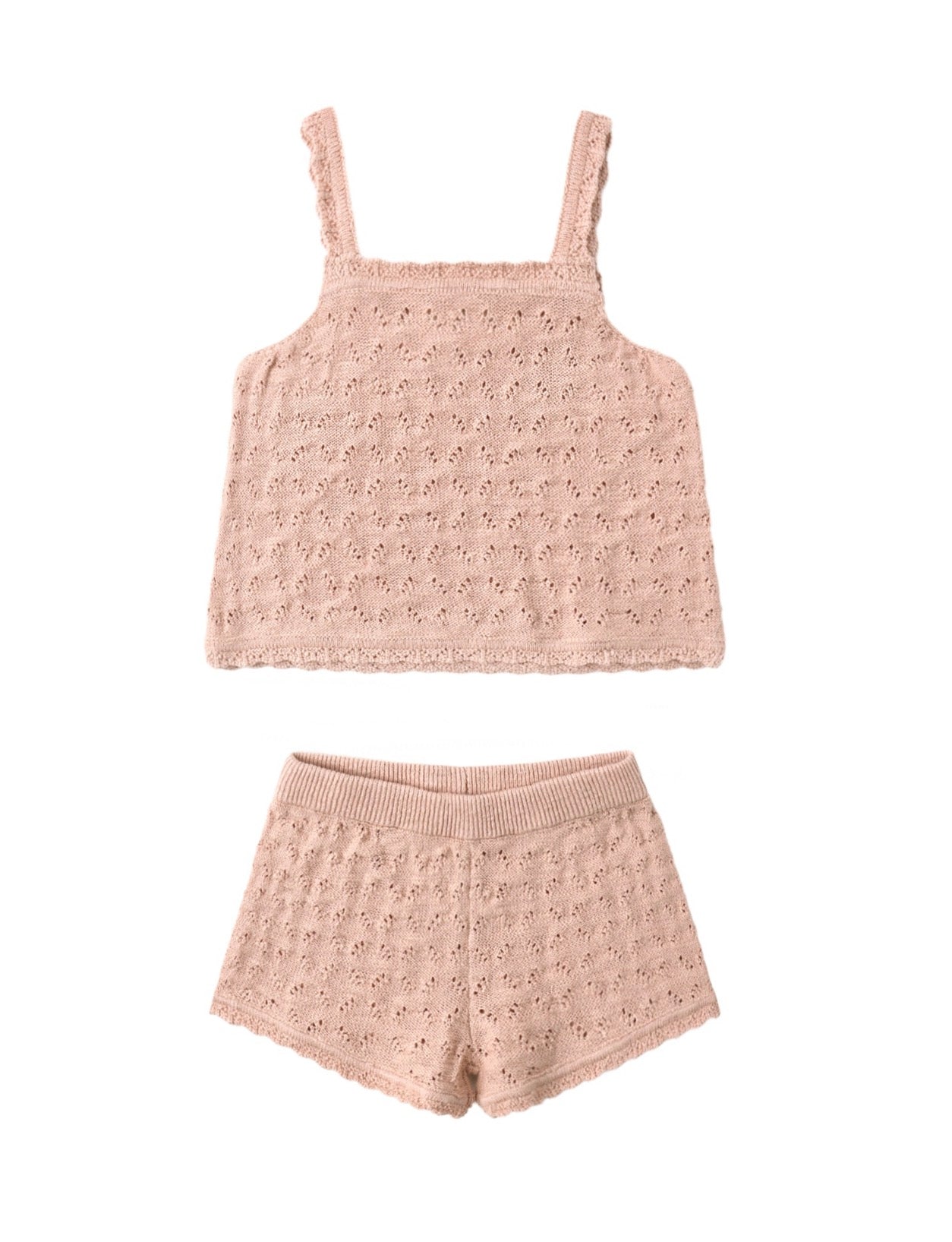 Knit Tank + Short Set in Melon