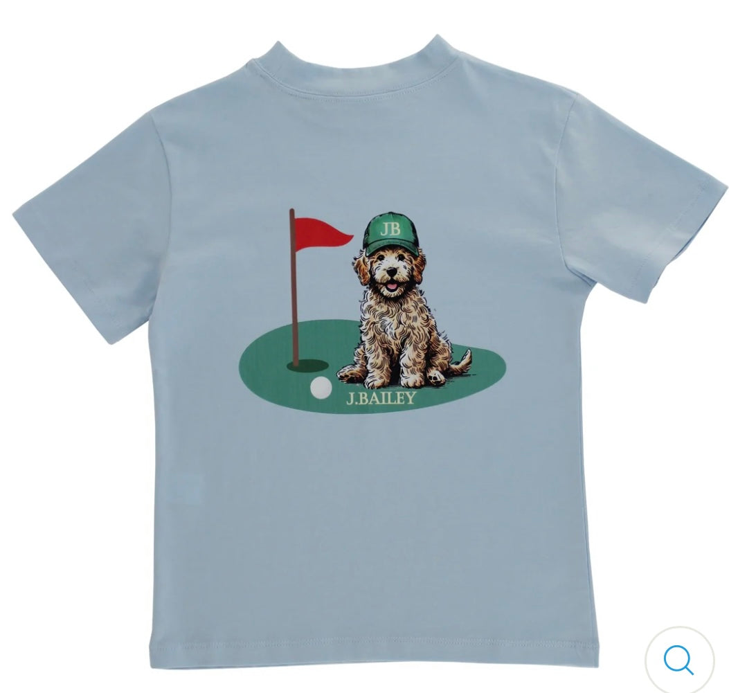 Logo Tee in Augusta Dog on Bayberry