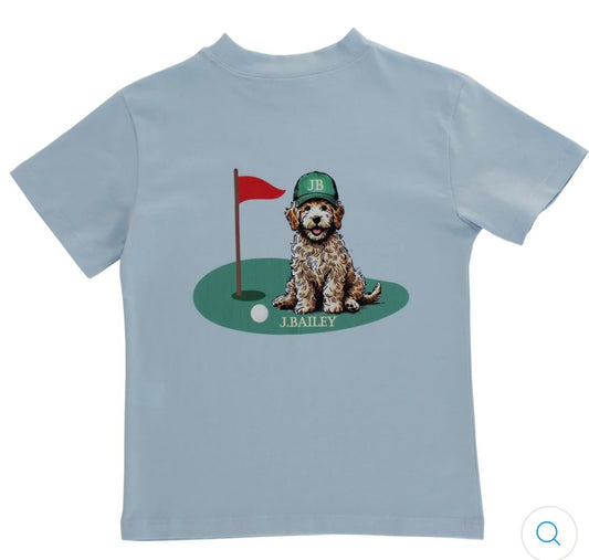 Logo Tee in Augusta Dog on Bayberry