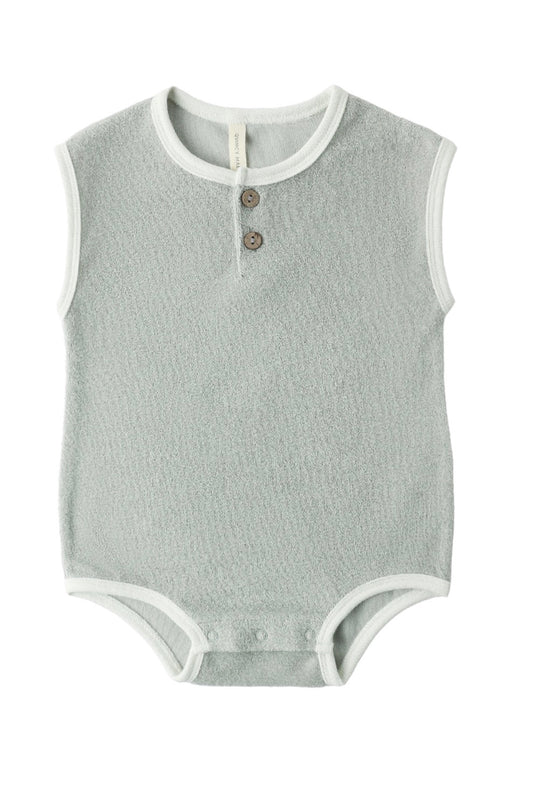 Terry Cloth Romper in Sage