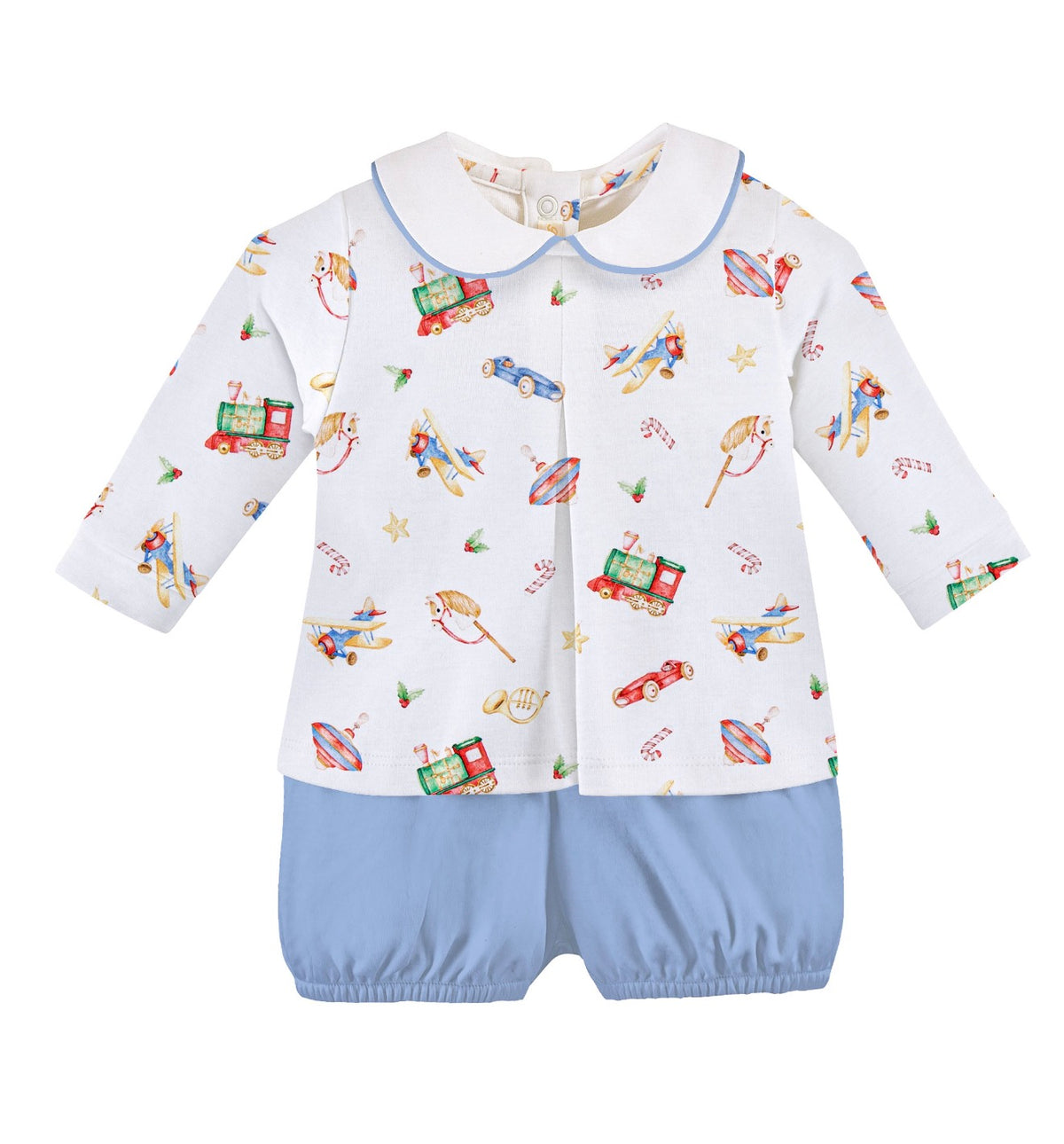 Holiday Heirlooms Printed Pima Diaper Set