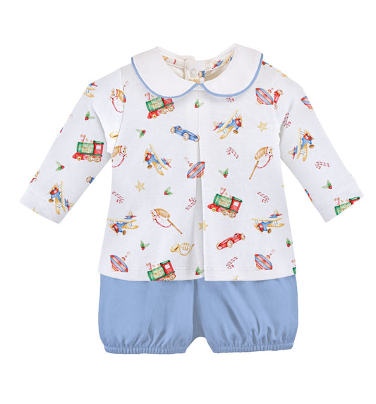 Holiday Heirlooms Printed Pima Diaper Set