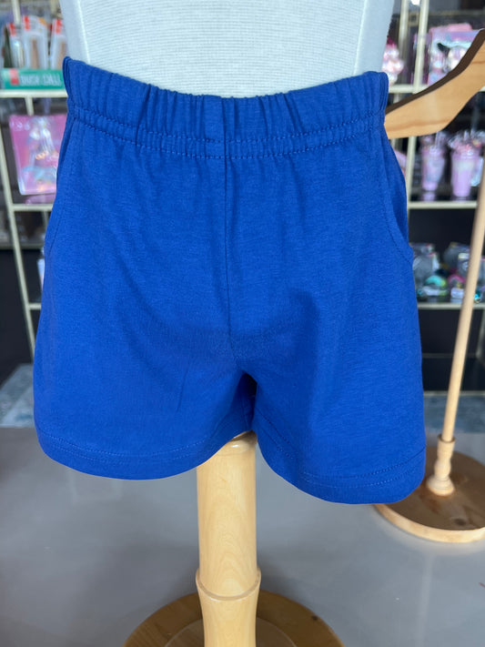 Navy Jersey Short With Pockets