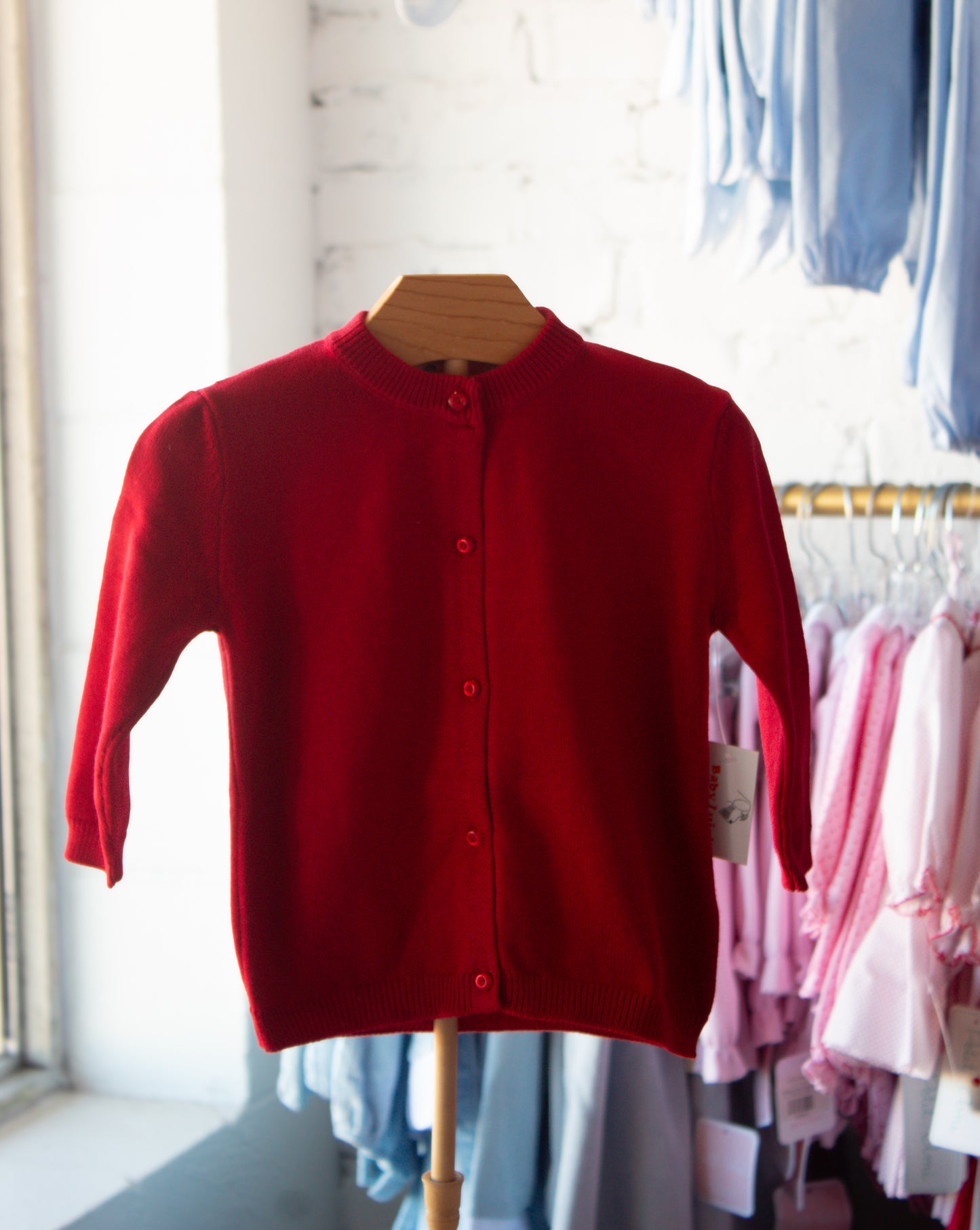 Cardigan In Deep Red