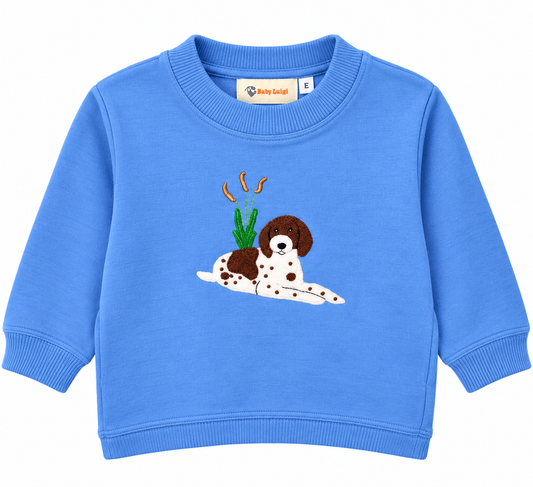 Dog and Cattails Chambray Sweatshirt