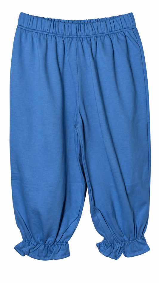 Chambray Girls Bloomer Pant Ruffle Bottom