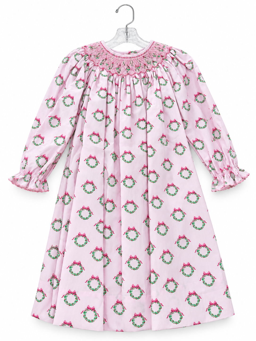 Pink Wreath Bishop Dress
