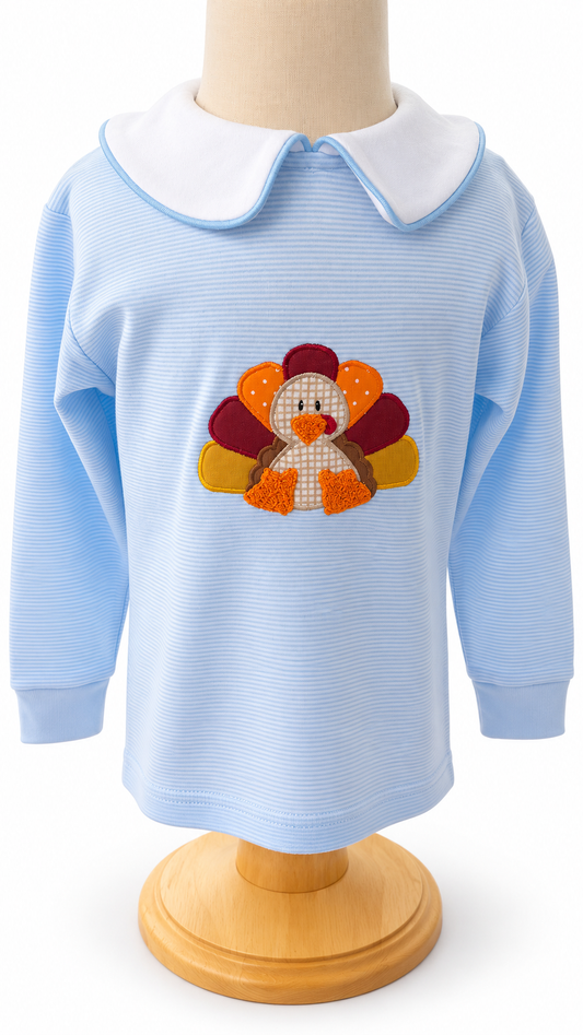 Long Sleeve Turkey Peter Pan Collar