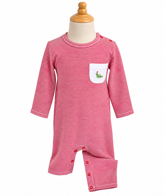 Red Christmas Dino Romper