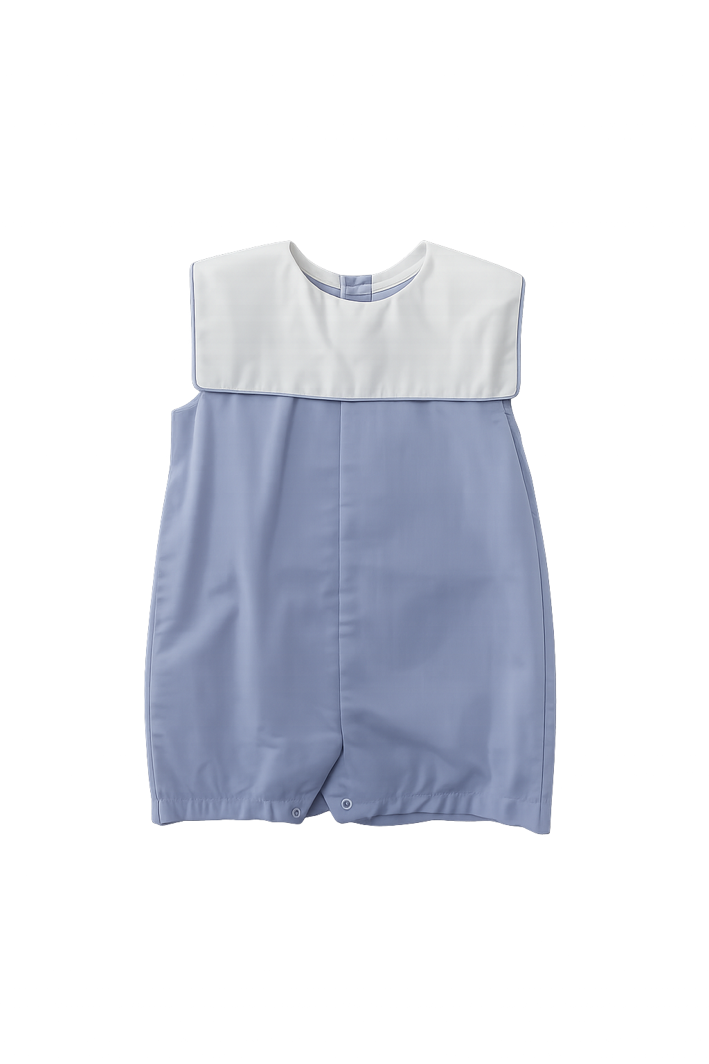 Blue With White Bib Romper